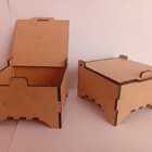 Caixa De Mdf Com Tampa, 9x9cm, Kit 05 Unidades