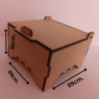 Caixa De Mdf Com Tampa, 9x9cm, Kit 05 Unidades