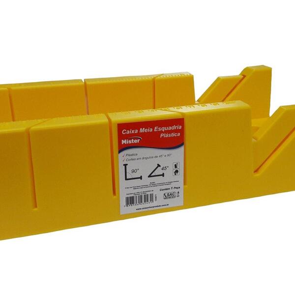 Caixa De Meia Esquadria Plástica - Mister, Tamanho: Caixa Mei