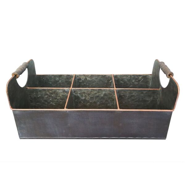 Caixa De Metal Com 6 Diviso´rias 40 8cm X 21cm X 10cm