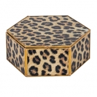 Caixa De Metal Com Detalhes Dourado E Estampa De Aninal Prin