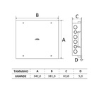 Caixa De Passagem Eletrica 381x342mm Embutir Branco Amanco