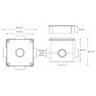 Caixa De Passagem Quadrada Com Regulagem Para Led Com Tampa E