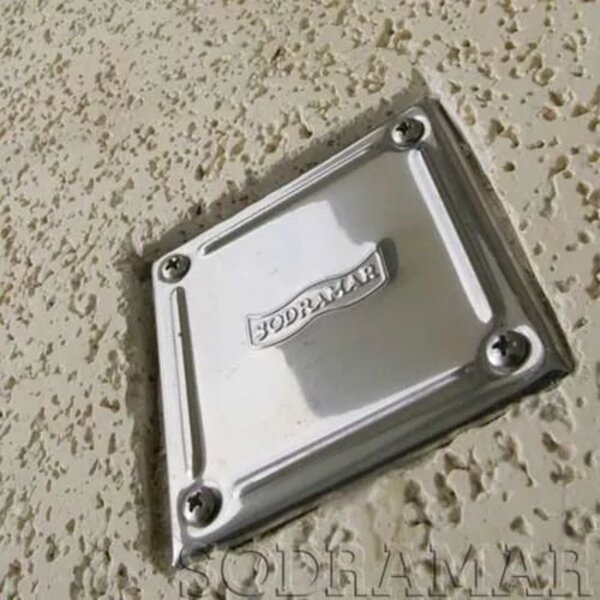 Caixa De Passagem Quadrada Tampa Inox Sodramar