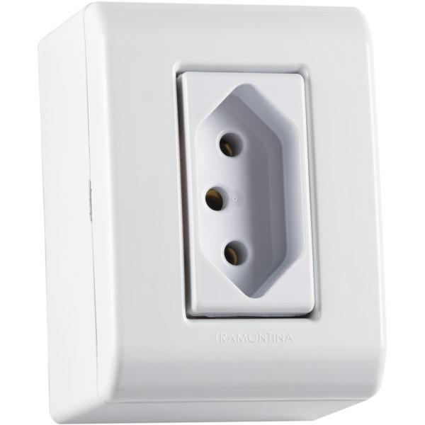Caixa De Sobrepor 1 Tomada 2p+t 10 A 250 V Tramontina Lizflex