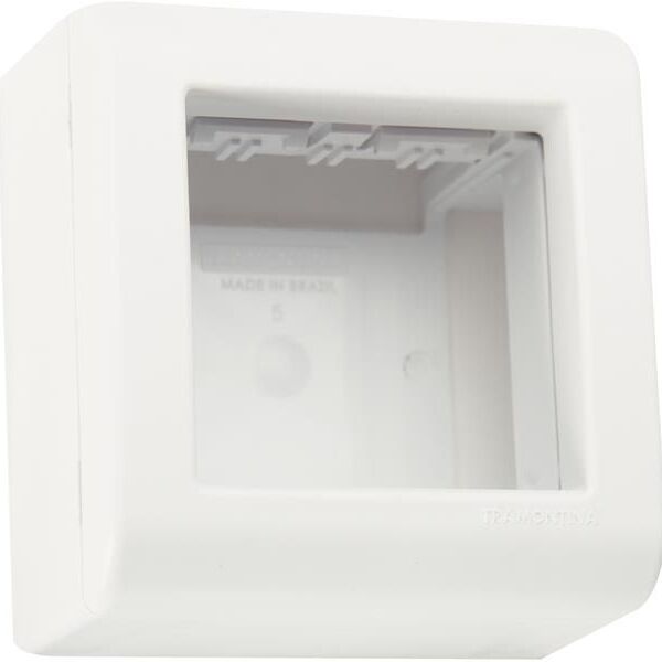 Caixa De Sobrepor 2 Postos Tramontina Lizflex Branca