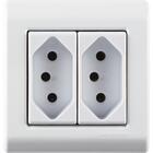 Caixa De Sobrepor 2 Tomadas 2p+t 10a 250v Tramontina Branca