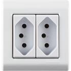 Caixa De Sobrepor 2 Tomadas 2p+t 10a 250v Tramontina Branca