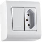 Caixa De Sobrepor Com 1 Interruptor Simples 10 A 250 V E 1 To