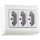 Caixa De Sobrepor Com 3 Tomadas 2p+t 10 A 250 V Tramontina Li