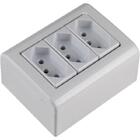 Caixa De Sobrepor Com 3 Tomadas 2p+t 20 A 250 V Tramontina Li