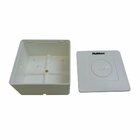 Caixa De Sobrepor Para Cftv Quadrada  Branca C/ Tampa Cega