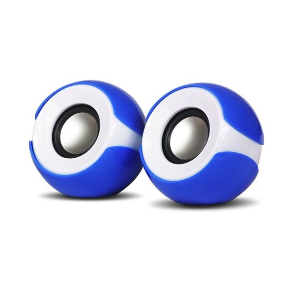 Caixa De Som 2.0 Para Computador Notebook Tablet Celular Azul