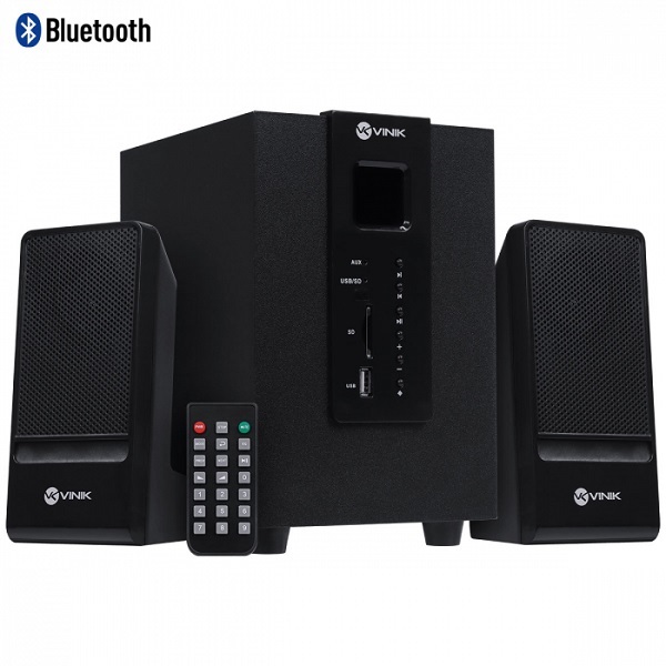 Caixa De Som 2.1 Groove Subwoofer 20w Bluetooth Fm Controle R