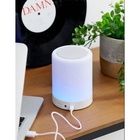 Caixa De Som Abajur Bluetooth Luminária Touch Led Rgb Suave