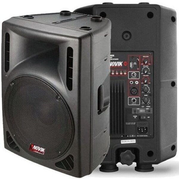 Caixa De Som Amplificada Ativa 100w 2 Mixer Evo100a Novik