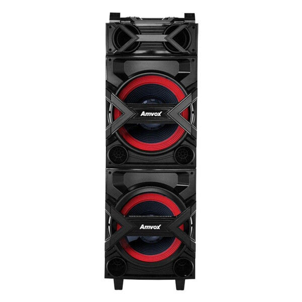 Caixa De Som Amplificada Trovão, Bluetooth, Rms 2 Sub Mp3 Led
