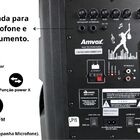 Caixa De Som Amplificadora Amvox Aca 700 Pancadão, Bluetooth,