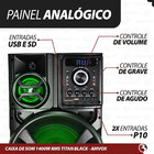 Caixa De Som Amvox Titan 1400w Led Bluetooth Usb Sd Bivolt Pr