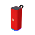Caixa De Som Bluetooth Led Rgb 5w Usb Micro Sd Fm Vermelho Cs