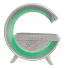 Caixa De Som Bluetooth Rgb Luminaria Led Carregador Induçao C