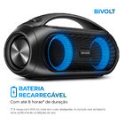 Caixa De Som Boombox Aiwa Bbs-02a 50w Bluetooth 8h Ipx5 Rgb U