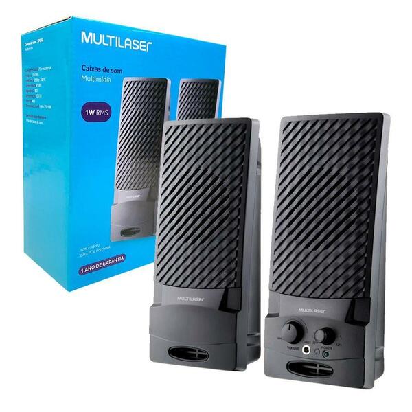 Caixa De Som Multilaser Sp050, Usb 2.0, P2 3,5mm, Preto