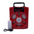 Caixa De Som Portátil Com Led Rádio Controle Remoto Suporte P