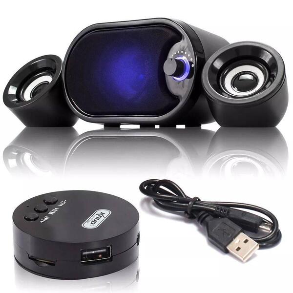 Caixa De Som Subwoofer 2.1 Bluetooth Usb Para Pc Notebook Hom