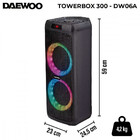 Caixa De Som Towerbox 300 50w Led Bluetooth Usb Sd Rádio Bivo