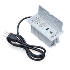 Caixa De Tomada 4 Blocos 2 Tomadas 20a 1 Usb Dados 1 Rj-45 Ci