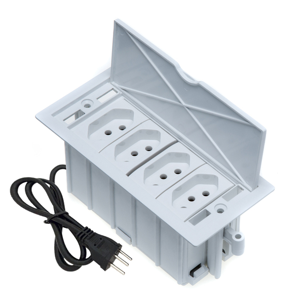 Caixa De Tomada 4 Blocos 4 Tomadas 10a Branco