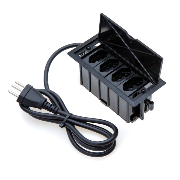 Caixa De Tomada 4 Blocos 4 Tomadas 20a Preto