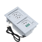 Caixa De Tomada 4 Blocos Embutir 3 Tomadas 10a 3 Usb 5.2a Bra