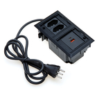 Caixa De Tomada 4 Blocos Embutir 3 Tomadas 20a 2 Usb 9.0a Bra