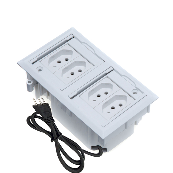 Caixa De Tomada 4 Blocos Embutir 4 Tomadas 20a Branco