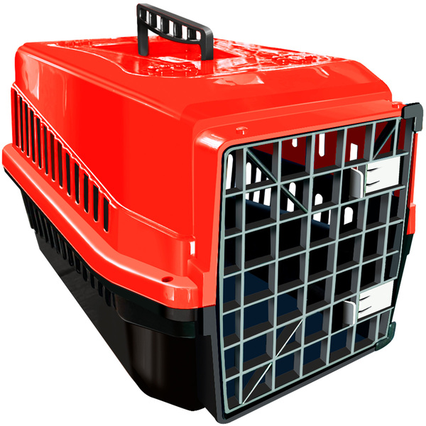 Caixa De Transporte Para Cachorro Gatos N4 Bravo Pet - Vermel