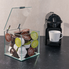 Caixa De Vidro Com Tampa F. Collection Fundo Espelhado Forma