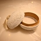 Caixa Decorativa E Organizadora Em Miçangas Pérola