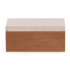 Caixa Decorativa Em Madeira E Mármore 20cm 18924 Mart