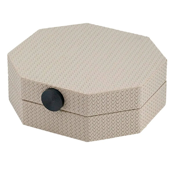 Caixa Decorativa Em Mdf Com Revestimento Em Pu Cinza 20cm Ah0