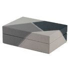 Caixa Decorativa Em Mdf Com Revestimento Em Pu Cinza 22cm Ah0