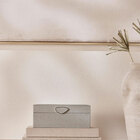 Caixa Decorativa Em Mdf Com Revestimento Em Pu Cinza 28cm 182