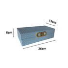 Caixa Decorativas Conforto Azul E Dourado P