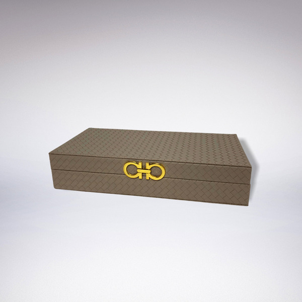 Caixa Decorativas Sofisticação Coral Antílope E Dourado P