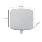 Caixa Descarga Plástica 9 Litros Branca - Metasul, Opção: Bra