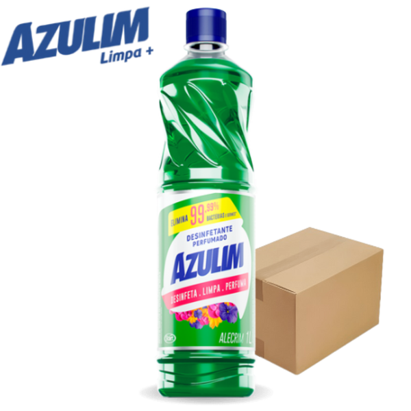 Caixa Desinfetante Azulim Alecrim 1litro Atacado C/12 Un