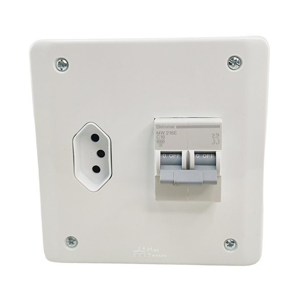 Caixa Disjuntor 16a Com Tomada 20a Bipolar Ar Condicionado In