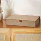 Caixa Em Mdf Com Revestimento Em Linho 15977 Mart