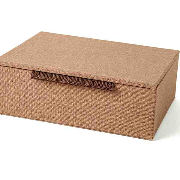 Caixa Em Mdf Com Revestimento Em Linho 16540 Mart